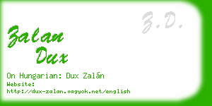 zalan dux business card